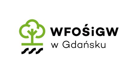 Zielone drzewo ze skrótem Wojewódzkiego Funduszu Ochrony Środowiska i Gospodarki Wodnej w Gdańsku
