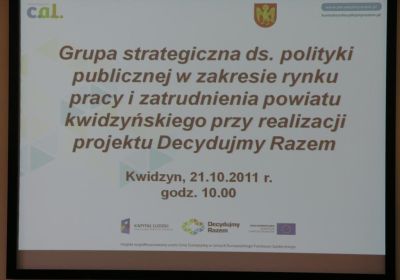 Trzecie spotkanie Grupy strategicznej do spraw polityki publicznej w zakresie rynku pracy i zatrudnienia powiatu kwidzyńskiego