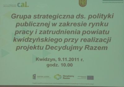 Czwarte spotkanie Grupy strategicznej do spraw polityki publicznej w zakresie rynku pracy i zatrudnienia powiatu kwidzyńskiego