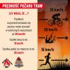 Plakat informacyjny do treści artykułu przedstawia zagrożenia związane z wypalaniem traw oraz kluczowe informacje na ten temat.