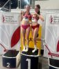 Nagrodzone zawodniczki Kwidzyńskiego Klubu Lekkoatletycznego Rodło.