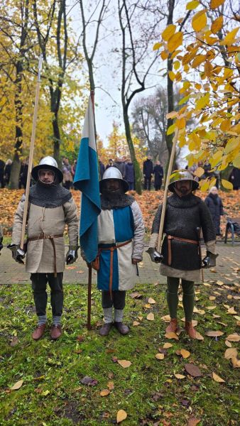 Poczet sztandarowy Kwidzyńskiej Roty Mieszczańskiej. Poczet sztandarowy Kwidzyńskiej Roty Mieszczańskiej.